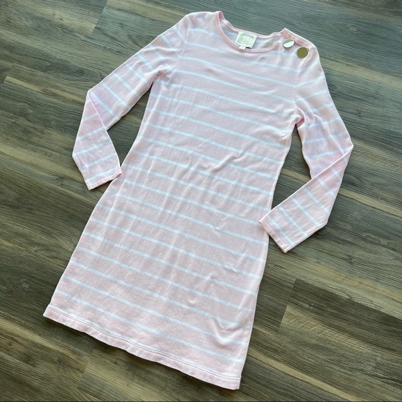 SAIL TO SABLE STRIPE KNIT DRESS PINK WHITE COASTAL SUMMER RESORT PREPPY PASTEL - Picture 11 of 11